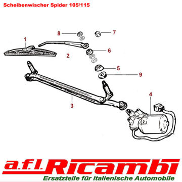 Scheibenwischermotor Alfa Spider Bj.1986-1993