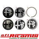 Emblem für Alufelge schwarz/silber Alfa...