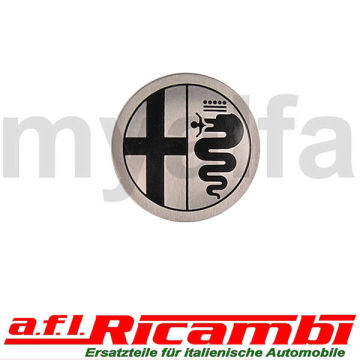 Emblem für Alufelge silber/schwarz Alfa Spider,Bertone,Giulia 