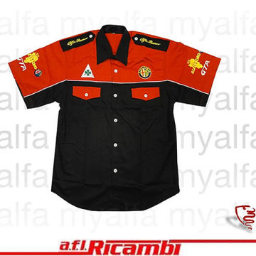 Herrenhemd " Alfa Romeo Racing " rot/schwarz
