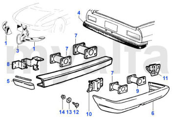 Mutter Stoßstange hinten  Alfa Spider 105/115 Bj.1983-1993