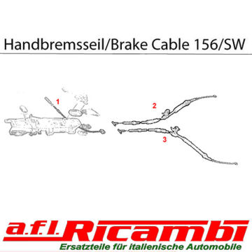 Handbremsseil vorn Alfa 156/156 SW Bj. 1997 - 2005