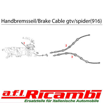 Handbremsseil vorn Alfa Spider 916 Bj. 1995 - 2005
