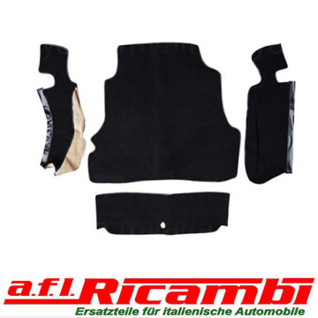 Kofferraumteppich Velours schwarz Alfa Spider Vergasermodelle (105/115) Bj. 1983 - 1989