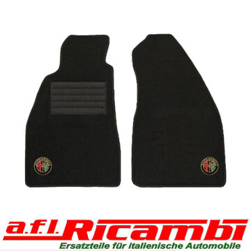 Fußmattensatz 2-teilig Feinvelours mit Emblem Alfa Spider 916 Bj.1995 - 2005