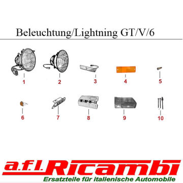 Scheinwerfer innen rechts H1 5 3/4" Fernlicht Alfa Romeo Alfetta GT/V/GTV 6