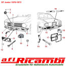 Nummernschildunterlage vorn Alfa GT Bertone Bj.1967-1977