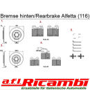 Bremsbelagsatz hinten Alfetta Berlina (116) Bj.1974 - 1983
