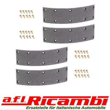 Trommelbremsbeläge hinten zum nieten Alfa Giulietta/Giulia (750/101) breite Trommel