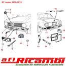 Distanzblock Stoßfänger vorn/Karosserie (Satz) Alfa GT Bertone 1300/1600 Bj.1970-1974