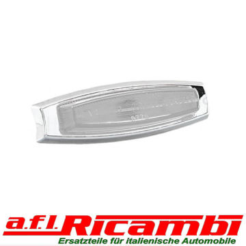 Seitenblinker weiss rechteckig mit Plastikchromrahmen Alfa Giulia 105/115