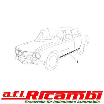Zierleiste Aussenschweller rechts Alfa Giulia (105/115) Bj.1962-1978
