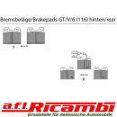 Bremsbelagsatz hinten Alfetta GT/V 4 / GTV 6 Bj. 1983 - 1987