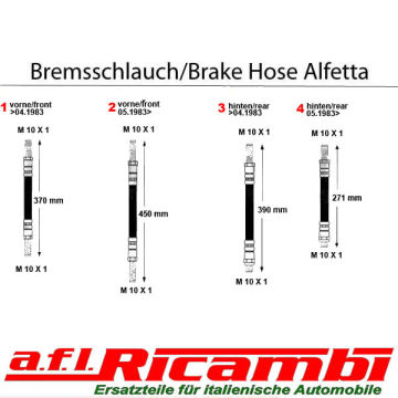 Bremsschlauch hinten Alfetta Berlina Bj. 1983 - 1984