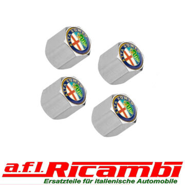 Ventilkappen ( Satz ) mit Alfa Romeo Emblem Alfa Spider, GT Bertone, Giulia 105/115