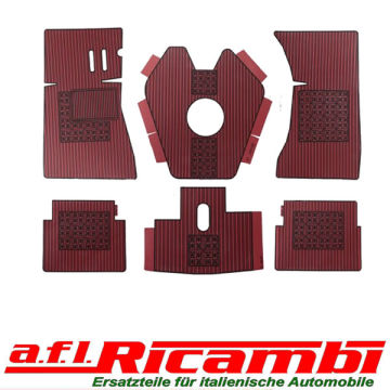 Gummimattensatz rot/schwarz Alfa GT Bertone 105 Bj. 1963 - 1969