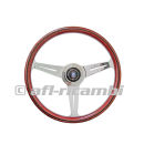 Holzlenkrad "Nardi" 360 mm Speichen poliert mit ABE