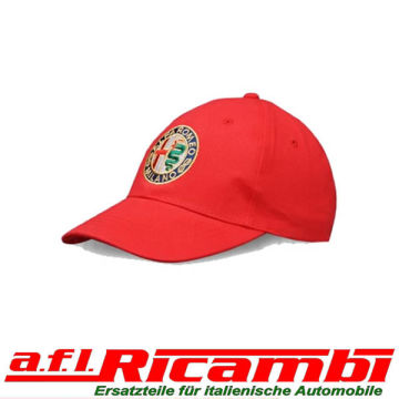 Cap "Alfa Romeo" rot, reine Baumwolle
