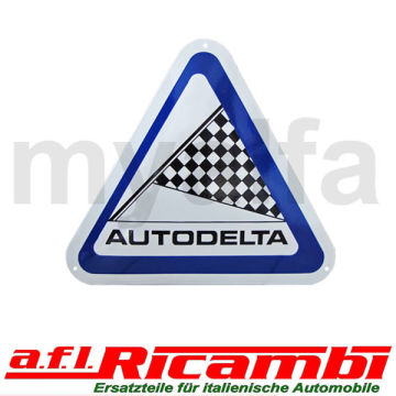 Emailleschild "Autodelta" 550 x 500 mm
