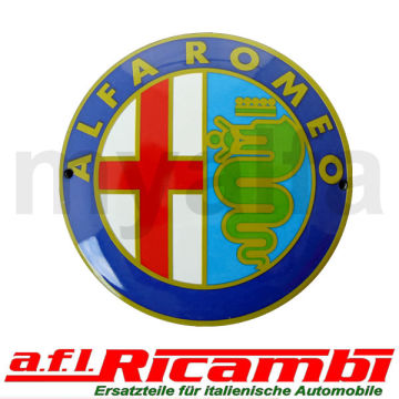 Emailleschild "Alfa Romeo" rund 120 mm