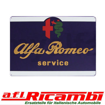 Emailleschild Alfa Romeo Service 800 x 550 mm